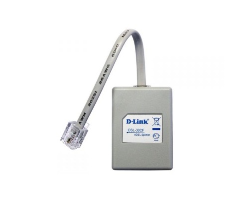 [Модем] D-Link DSL-30CF/RS Сплиттер ADSL2+ Annex A c телефонным кабелем 12 см