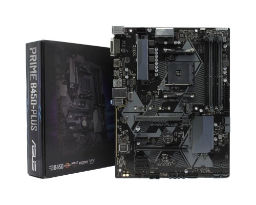 [Материнская плата] ASUS PRIME B450-PLUS (Socket AM4, ATX, 4xDDR4(128GB), DVI-D/HDMI 2.0, 1xPCIe 3.0x16/1xPCIe 2.0x16/3xPCIe 2.0, 1xLAN, 6xSATA 6Gb/s, 1xM.2, 1xType-C, 4xUSB 3.1, 2xUSB 2.0, 1xPS/2)