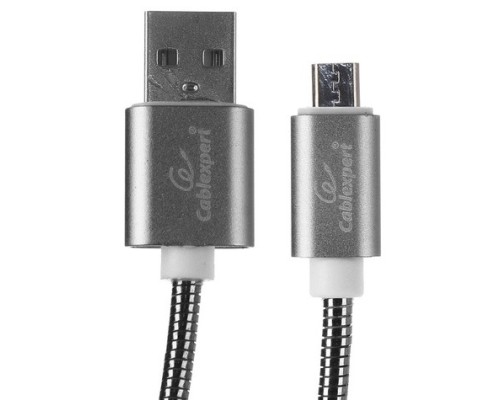 [кабели] Cablexpert Кабель USB 2.0 CC-G-mUSB02Gy-0.5M AM/microB, серия Gold, длина 0.5м, титан, блистер