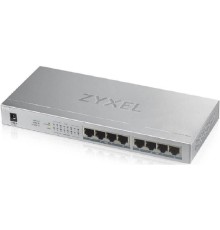 ZYXEL GS1008HP-EU0101F PoE+ коммутатор GS1008HP, 8xGE PoE+, настольный, металлический, бесшумный, бюджет PoE 60 Вт