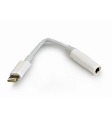 Кабель-переходник USB Cablexpert Lightning/Jack3.5F, для передачи аудиосигнала, белый, пакет (CCA-LM3.5F-01-W)