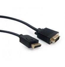 Cablexpert Кабель DisplayPort->VGA, 5м, 20M/15M, черный, экран, пакет (CCP-DPM-VGAM-5M)