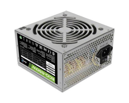 [Блок питания] Aerocool 550W Retail ECO-550W ATX v2.3 Haswell, fan 12cm, 400mm cable, power cord, 20+4P, 12V 4+4P, 1x PCI-E 6+2P, 4x SATA, 3x PATA, 1x F (замена 11083241)
