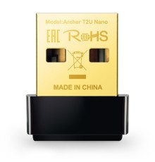 TP-Link Archer T2U Nano Сверхкомпактный двухдиапазонный USB-адаптер с поддержкой Wi-Fi AC600
