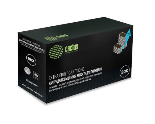 [расходные материалы] CACTUS CS-CF280X-MPS Тонер Картридж черный для HP LJ Pro 400/M401/M425 (13000 стр.)