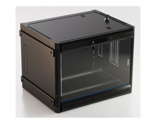 [Монтажный шкаф] Hyperline TWB-FC-1266-GP-RAL9004 Шкаф настенный 19-дюймовый (19