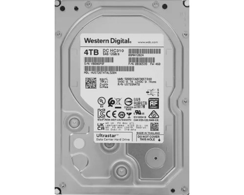 [Жесткий диск] 4Tb WD Ultrastar DC HC310 (HUS726T4TAL5204) {SAS 12Gb/s, 7200 rpm, 256mb buffer, 512E SE, 3.5