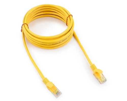 [Коммутационный шнур] Cablexpert Патч-корд медный UTP PP10-3M/Y кат.5, 3м, литой, многожильный (желтый)