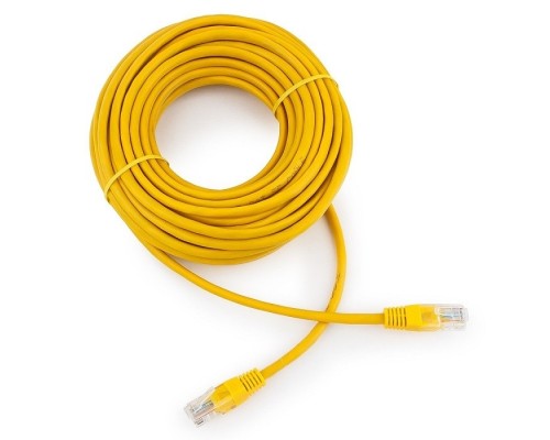 [Коммутационный шнур] Cablexpert Патч-корд медный UTP PP10-15M/Y кат.5, 15м, литой, многожильный (желтый)