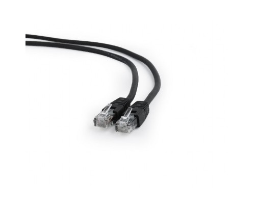 [Коммутационный шнур] Cablexpert Патч-корд UTP PP6U-1M/BK кат.6, 1м, литой, многожильный (черный)