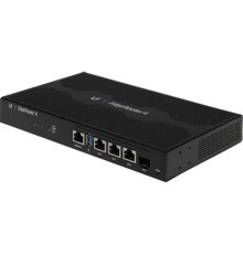 UBIQUITI ER-4-EU Маршрутизатор 4 ядра (1 ГГц), 3х 1G RJ45, 1х SFP