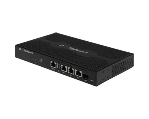 [Сетевое оборудование] UBIQUITI ER-4-EU Маршрутизатор 4 ядра (1 ГГц), 3х 1G RJ45, 1х SFP