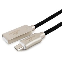 Cablexpert Кабель USB 2.0 CC-P-mUSB02Bk-1.8M AM/microB, серия Platinum, длина 1.8м, черный, блистер