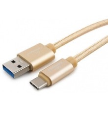 Cablexpert Кабель USB 3.0 CC-P-USBC03Gd-1.8M AM/Type-C, серия Platinum, длина 1.8м, золотой, блистер