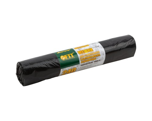 [Швабры, мётлы, тряпки, ведра] FIT РОС Мешки для строительного мусора, ПВД особопрочные, 240 л, 900х1400 мм, толщина 35 мкм, 10 шт.  [11942]