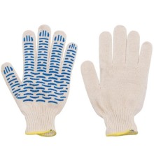 РОС Перчатки вязаные (4 нити), х/б c ПВХ, 10 класс вязки, 