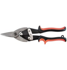 FIT HQ Ножницы по металлу усиленные CrV Профи, прорезиненные ручки, прямые 250 мм [41570]