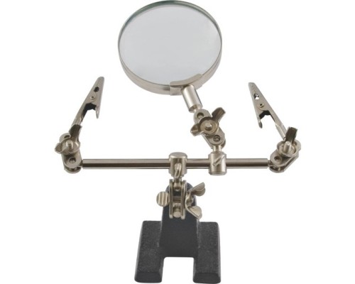 [Паяльные лампы (Автомобильные)] КУРС Зажим для пайки с лупой ( Пост монтажный 