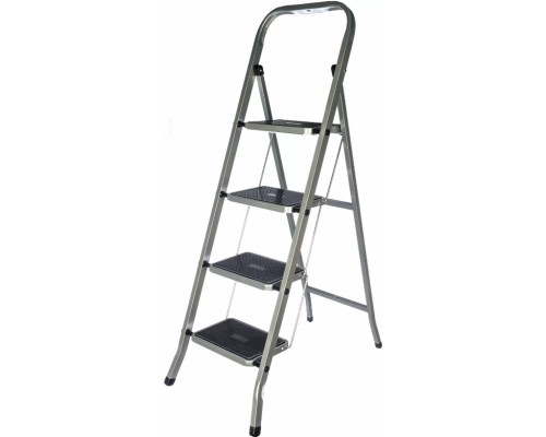 [Лестницы, стремянки] FIT РОС Лестница-стремянка стальная, 4 широкие ступени, Н=129 см, вес 6,25 кг [65383]