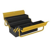 FIT IT Ящик для инструмента металлический с 4-мя раздвижными отделениями  420х200х200 мм [65679]