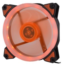 CROWN Вентилятор для компьютерного корпуса CMCF-12025S-1233 (120*120*25мм;Оранжевое LED кольцо;1500 об/мин;35CFM;20Дб;Подшипник скольжения;3pin+MOLEX(папа-мама) 40+10см)
