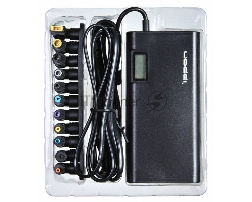 Блок питания Ippon SD90U автоматический 90W 15V-19.5V 10-connectors 1xUSB 2.1A от бытовой электросети LСD индикатор