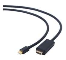 Cablexpert Кабель mDP-HDMI, 20M/19M, 1.8м, черный, позол.разъемы, пакет (CC-mDP-HDMI-6)