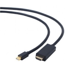 Cablexpert Кабель mDP-HDMI, 20M/19M, 1.8м, черный, позол.разъемы, пакет (CC-mDP-HDMI-6)