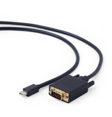Cablexpert Кабель mDP-VGA, 20M/15M, 1.8м, черный, позол.разъемы, пакет (CC-mDPM-VGAM-6)