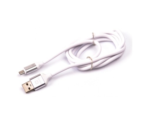 [кабели] Harper Силиконовый Кабель для зарядки и синхронизации USB - microUSB, SCH-330 white (1м, способны заряжать устройства до 2х ампер)