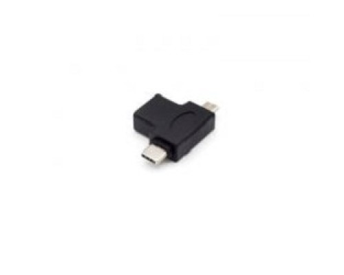 [переходник] KS-is KS-360 Адаптер OTG 2 в 1 USB F в microUSB M/USB Type C M