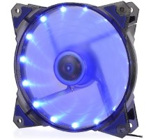 CROWN Вентилятор для компьютерного корпуса CMCF-12025S-1221  (120*120*25мм;Синий 16LED;1500 об/мин;35CFM;20Дб;Подшипник скольжения;3pin+MOLEX(папа-мама) 40+10см)