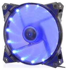 CROWN Вентилятор для компьютерного корпуса CMCF-12025S-1221  (120*120*25мм;Синий 16LED;1500 об/мин;35CFM;20Дб;Подшипник скольжения;3pin+MOLEX(папа-мама) 40+10см)