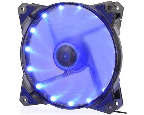 [вентилятор] CROWN Вентилятор для компьютерного корпуса CMCF-12025S-1221  (120*120*25мм;Синий 16LED;1500 об/мин;35CFM;20Дб;Подшипник скольжения;3pin+MOLEX(папа-мама) 40+10см)