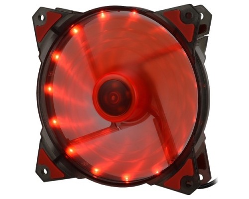 [вентилятор] CROWN Вентилятор для компьютерного корпуса CMCF-12025S-1220 (120*120*25мм;Красный 16LED;1500 об/мин;35CFM;20Дб;Подшипник скольжения;3pin+MOLEX(папа-мама) 40+10см)