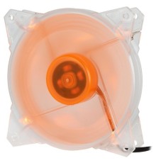 CROWN Вентилятор для компьютерного корпуса CMCF-12025S-1213 (120*120*25мм;Оранжевый 4LED;1500 об/мин;35CFM;20Дб;Подшипник скольжения;3pin+MOLEX(папа-мама) 40+10см)