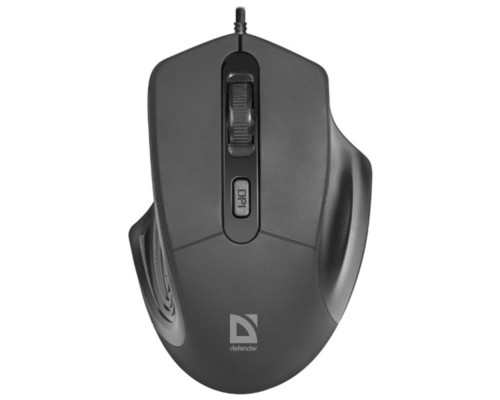 [Мышь] Defender Datum MB-347 {Проводная оптическая мышь, черный,  4 кнопки, 800-1600 dpi} [52347]