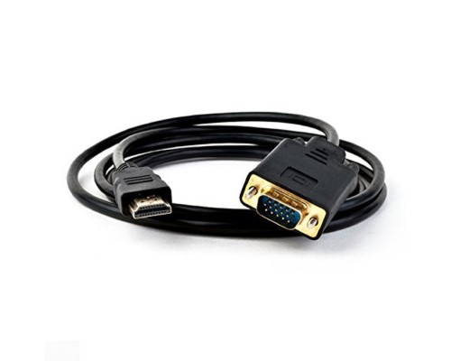 [переходник] ORIENT Кабель-адаптер HDMI M  C702 --> VGA 15M, длина 1.8 метра, черный