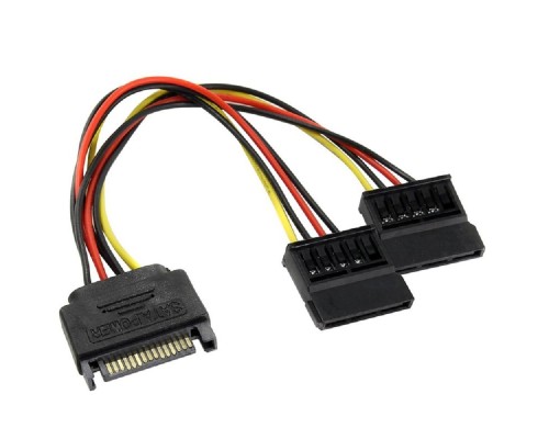 [кабели] ORIENT C573, Переходник питания SATA 15pin (M) -> 2 x SATA 15pin (F)