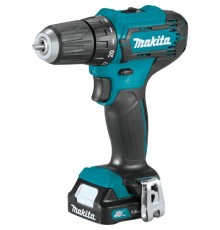 Makita DF333DWYE Дрель ак,{12В,2х1.5Ач Li-ion(слайдер),БЗП-10мм,0-450\1700об\м,30\14Нм,1.1кг,чем,подсв}