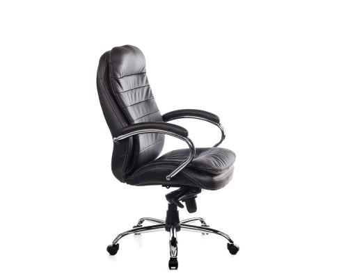 [Офисное кресло или стул] Кресло руководителя Бюрократ T-9950AXSN/Black сиденье черный кожа/кожзам крестовина хром [469637] замена 1808590