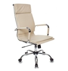 Кресло руководителя Бюрократ CH-993/ivory слоновая кость искусственная кожа крестовина хром [664066]