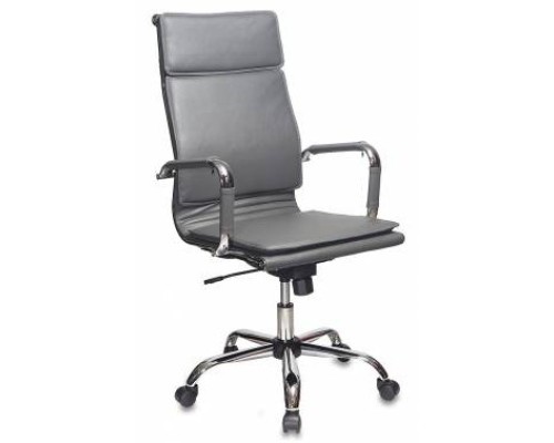 [Офисное кресло или стул] Кресло руководителя Бюрократ CH-993/grey серый искусственная кожа крестовина хром [813060]