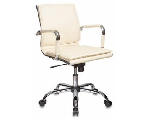 [Офисное кресло или стул] Кресло руководителя Бюрократ CH-993-Low/Ivory низкая спинка слоновая кость искусственная кожа кресто [664071]