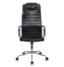 Кресло руководителя Бюрократ KB-9/ECO черный искусственная кожа крестовина хром[1008639]