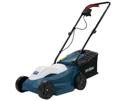 [Газонокосилка] HYUNDAI [LE 3210] Электрическая газонокосилка { 1100 Вт, высота 20-60 мм, ширина 32 см, 6.4 кг }