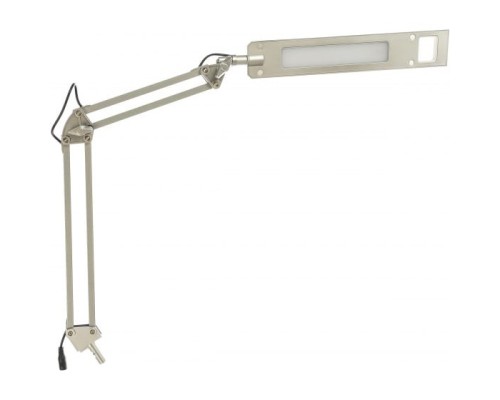 [Camelion Настольные светильники] Camelion KD-821  C03 серебро LED (Св-к наст.,8 Вт, 230В, 2 ур.ярк,350лм, струбцина)