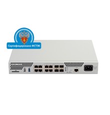 ELTEX ESR-200 FSTEC Межсетевой экран A4, 4x10/100/1000BASE-T, 4xCombo 10/100/1000BASE-T/1000BASE-X SFP, 1xUSB 2.0, 1xUSB3.0, 1 слот для SD-карт, 4 ГБ RAM, 1 ГБ NAND-Flash, 220 В AC