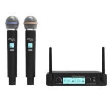RITMIX RWM-222 Black {2 микрофона: 66 МГц - 74 Мгц, 87.5 МГц - 92 МГц; раб. част.: 40 Гц - 18 000 Гц;чувств.: -105 дБ +/-3 дБ}