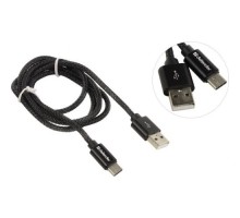 Defender USB кабель USB09-03T PRO USB2.0 Черный, AM-Type-C, 1m, 2.1A (87814)